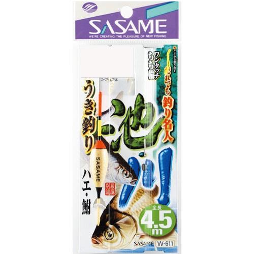 【ネコポス対象品】SASAME W-611 池 川ウキ釣リ4.5m 5 0.8 仕掛け