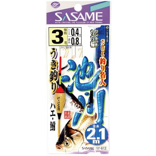 【ネコポス対象品】SASAME W-613 池 川ウキ釣リ2.1m 3 0.4 仕掛け