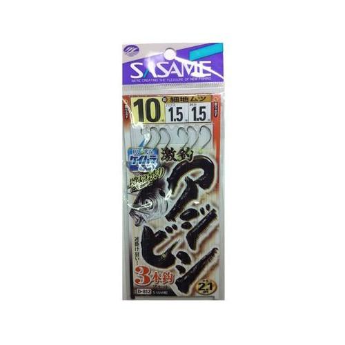【ネコポス対象品】ササメ　Ｄ８１２激釣アジビシ３本釣ケイムラフック１０　１．５ 仕掛け