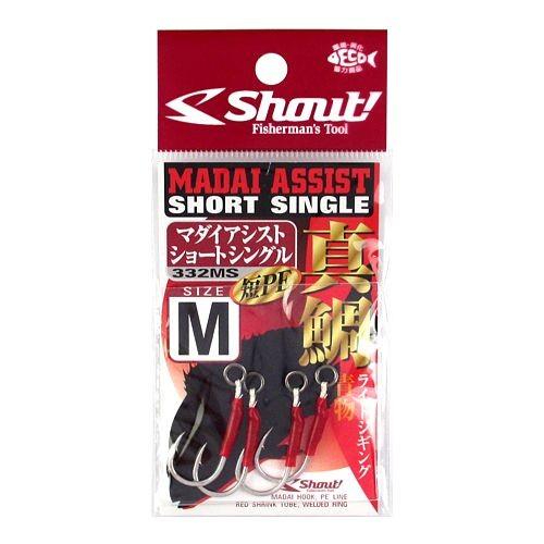 【ネコポス対象品】シャウト! マダイアシストショートシングル M アシストフック(qh)