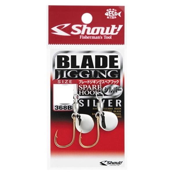 【ネコポス対象品】シャウト シングルフック 368BS ブレードジギングスペアフック シルバーブレー...