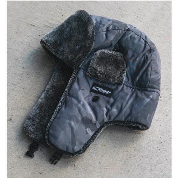 【爆買】シャウト 防寒帽子 トラッパーハット グレーカモ フリー