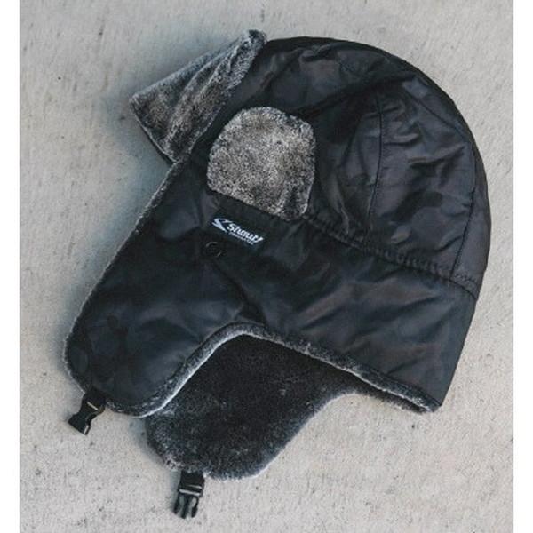 【爆買】シャウト 防寒帽子 トラッパーハット ブラックカモ フリー