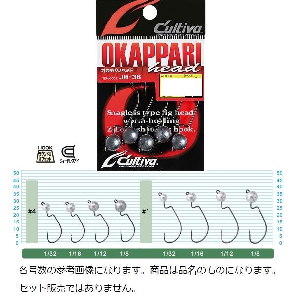 【ネコポス対象品】オーナー カルティバ JH-38 オカッパリヘッド 1/32-1 11590 ジグ...