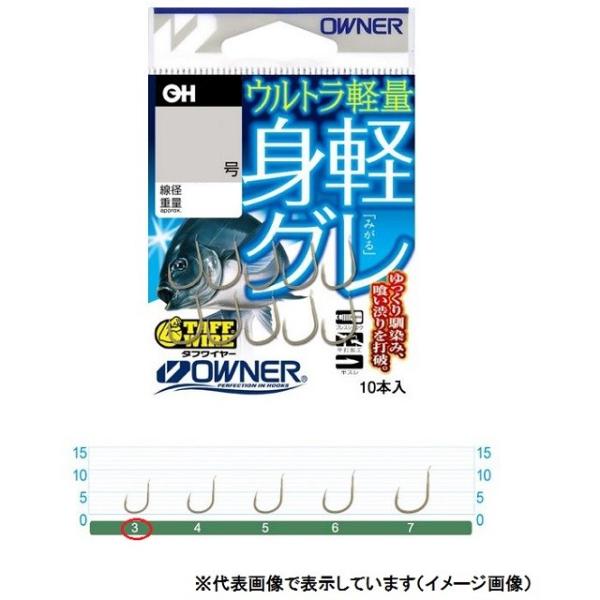 【ネコポス対象品】オーナー 16593 身軽グレ 3号 針