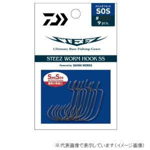 【ネコポス対象品】ダイワ スティーズ ワームフック SS(サクサス) SOS(スリムオフセット) #1 ワームフック(qh)｜casting