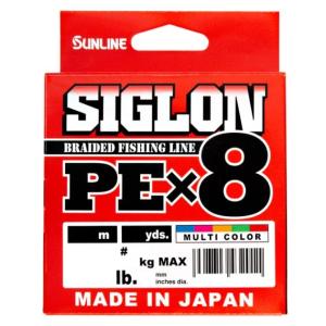 サンライン ライン SIGLON PE (シグロンPE)×8 200m マルチカラー 0.6号 10lb(qh)｜casting