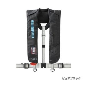 シマノ　ＶＦ−０５１Ｋ　ラフトエアジャケット（膨脹式救命具）　ピュアブラック ライフジャケット