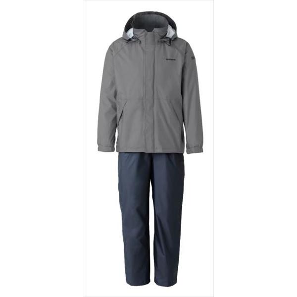 【訳あり】シマノ レインウェア RA-027Q DS ベーシックスーツ チャコール M