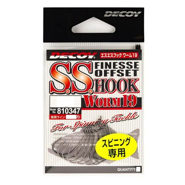 【ネコポス対象品】デコイ(DECOY) S.S.HOOK WORM19 ワーム19 ＃2（9本入り）