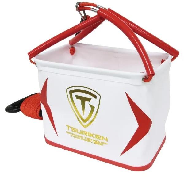 釣研 バケツ TK241 こぼれんバケツ ホワイト