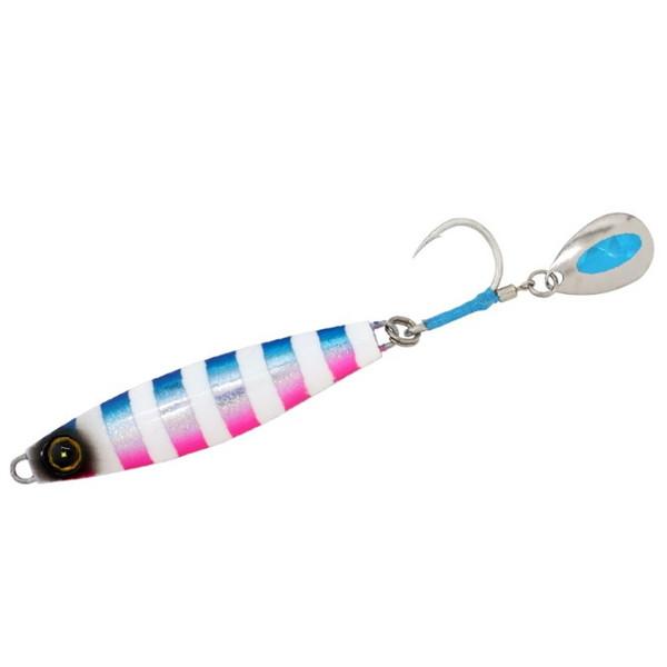 【ネコポス対象品】ハヤブサ メタルジグ ジャックアイ サワラスピン2 30-2 ブルピン青夜光ゼブラ