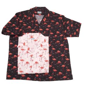 Schott ショット 3115055  アロハシャツ HAWAIIAN SHIRT FLAMING ハワイアンシャツ フラミンゴ アロハ｜casualcojp