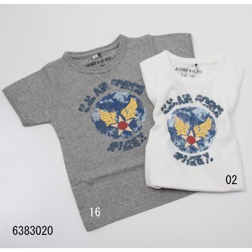 AVIREX 6383020 U.S.AIR FORCE キッズ刺繍＆プリント半袖Tシャツ