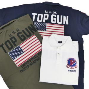 AVIREX アヴィレックス(アビレックス) 783-3136003 トップガン ポロシャツ TOP GUN POLO SHIRT 半袖ポロシャツ｜casualcojp