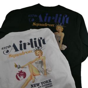 AVIREX アヴィレックス(アビレックス)  783-3230058 ピンナップガール LONG SLEEVE T-SHIRT STATUE OF LIBERTY スタチュー オブ リバティー  長袖Tシャツ｜casual.co.jp