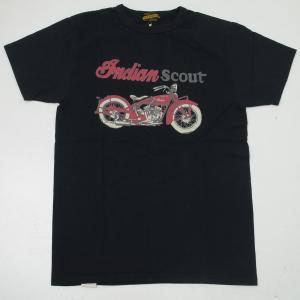 インディアンモーターサイクル IM77324-119 INDIAN MOTORCYCLE INDIAN SCOUT プリント半袖Tシャツ ブラック　M L XL