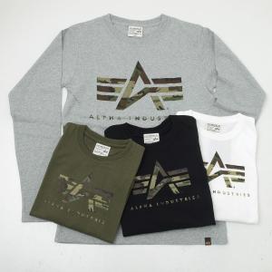 ALPHA アルファ キッズ（子供）TA8021-0 プリント長袖Tシャツ ALPHA Aマーク 身長110cm-160cm｜casualcojp