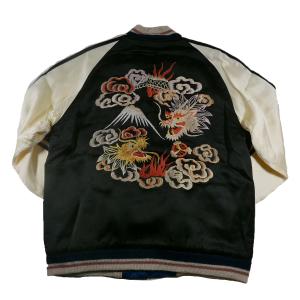 TAYLOR TOYO 港商 TT15531-119 / Early 1950s Style Acetate Souvenir Jacket Special Edition “DUELLING DRAGONS” × “JAPAN MAP (HAND PRINT)”｜casualcojp