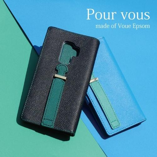ヴォーエプソン google pixel 8a手帳型ケース本革 落下防止ベルト 名前入り googl...