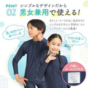 即納 ラッシュガード スクール水着 フルジップ...の詳細画像4