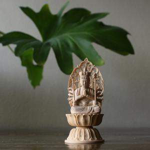 送料無料仏教美術大型水月観音菩薩像細工銅製44cm インテリア家具