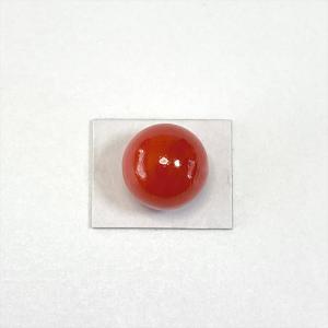天然サンゴ ルース 裸石 7.628ct 球形 赤珊瑚 さんご レッドコーラル