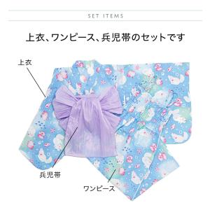 浴衣 子供 2way浴衣セット ワンピース キ...の詳細画像2