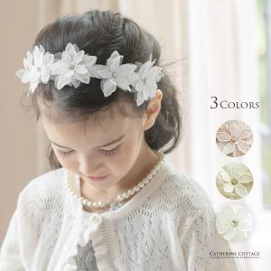 フラワーヘアバンド ベビー キッズ 髪飾り ヘアアクセサリー