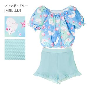 超目玉セール|ティーンズ水着 パフ袖トップス&...の詳細画像5