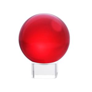 多色透明 水晶玉 60mm クリスタルボール 装飾品 (赤色)｜cathy-life-store