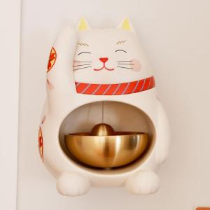 Dopamine Artsの招き猫は非電動、磁力吸着ドア鈴であり、小さくてかわいい猫を冷蔵庫に貼り付けることもできます。開業祝い、引越し祝い｜cathy-life-store