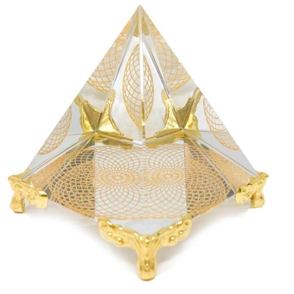 オルゴナイト ピラミッド トーラス フラワーオブライフ クリスタル 置物 ピラミッド型 浄化 浄化用...