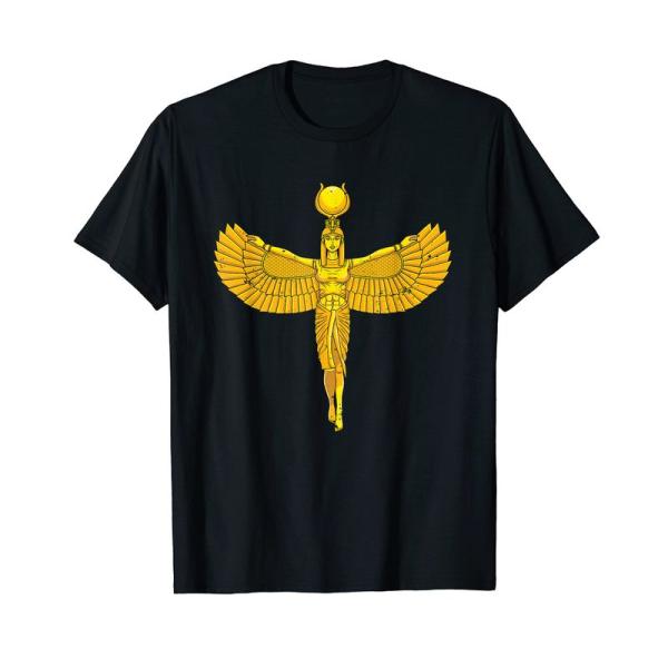 エジプトの女神 翼のあるイシス 魔法の女神 Tシャツ