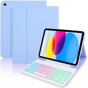 日本語 iPad 10世代 ケース キーボード, EAMPANG 7色レインボーバックライトキーボード付きケース for iPad 10 第｜cathy-life-store