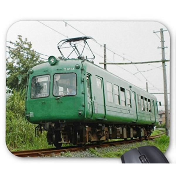青ガエル、デハ5100形のマウスパッド：フォトパッド（日本の電車シリーズ）
