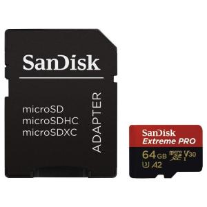 サンディスク ( SANDISK ) 64GB microSD Extreme PRO SDアダプター付き ［海外パッケージ］064G-GN｜cathy-life-store