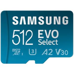 SAMSUNG EVO Select + アダプター 512GB microSDXC 130MB/s フルHD & 4K UHD UHS-I｜cathy-life-store