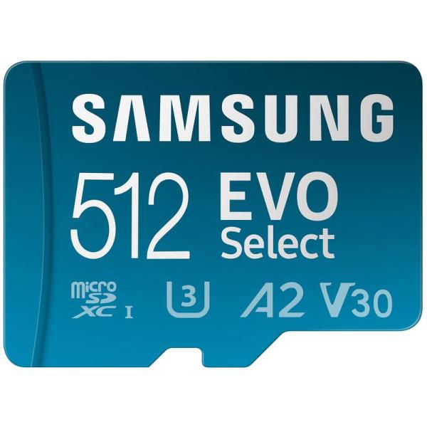 SAMSUNG EVO Select + アダプター 512GB microSDXC 130MB/s...