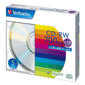 バーベイタムジャパン(Verbatim Japan) くり返し記録用 CD-RW 700MB 5枚 シルバーディスク 4-12倍速 SW80｜cathy-life-store