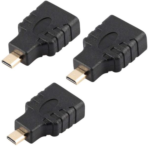 HDMI(メス)to Micro HDMI(オス) マイクロ HDMI変換アダプタ 3個