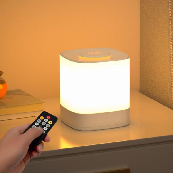 ナイトライト ベッドサイドランプ 授乳ライト テーブルランプ LEDランプ - 充電式 2000mA...