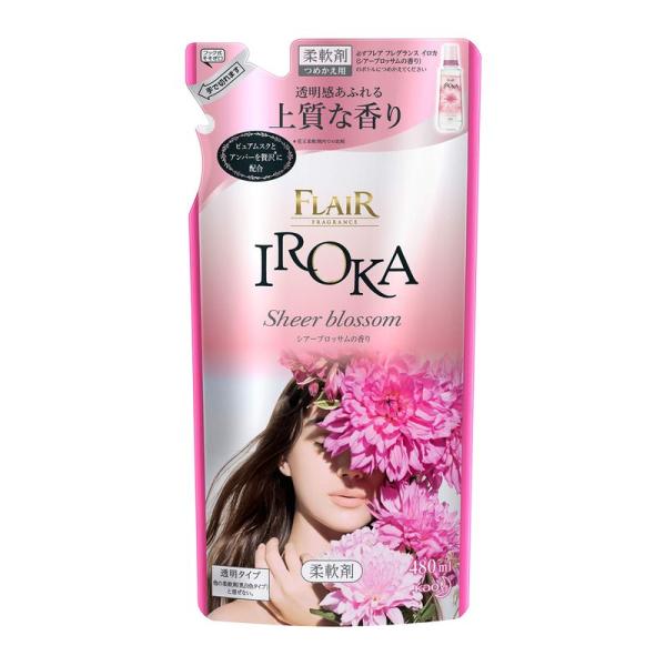フレアフレグランス 柔軟剤 IROKA(イロカ) シアーブロッサムの香り 詰め替え 480ml
