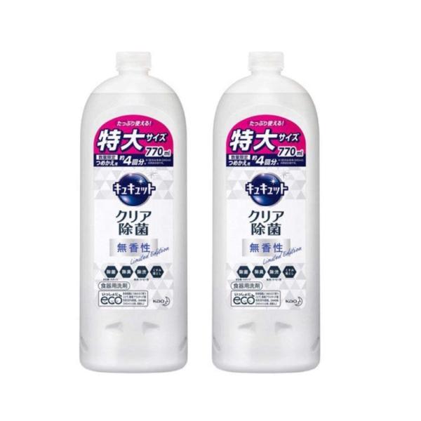 キュキュット クリア除菌 香りをほとんど感じない無香性 つめかえ用 770ml×2本