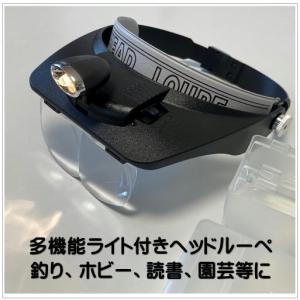 多機能 ライト付ヘッドルーペ ）釣り、ホビー、読書、園芸等に最適！