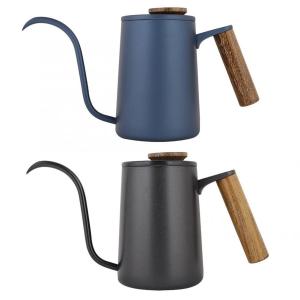 コーヒーポット ドリップ おしゃれ コーヒーポット キッチン アクセサリー 600ミリリットル ステンレス 鋼 ハンドル ロング グース ネック 噴出釜 Prensa 黒 青