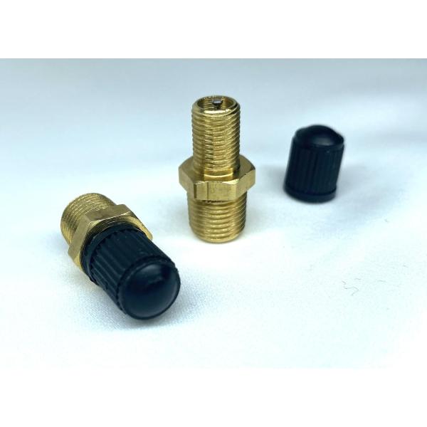 タイヤバルブ 1/ 8” NPT（2個入）エアーバルブ タンク 充填バルブ 真鍮製 車用コンプレッサ...
