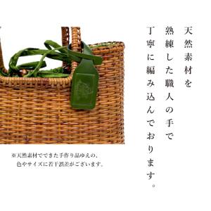 かごバッグ 本革 ラタン 巾着 和装 ハンドバ...の詳細画像3