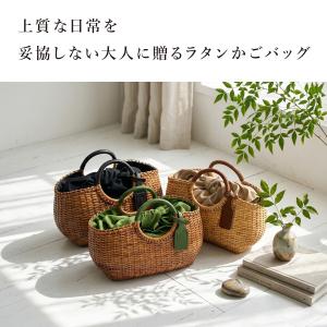 かごバッグ 本革 ラタン 和装 巾着 浴衣 ハ...の詳細画像1