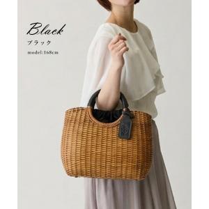 かごバッグ 本革 ラタン 和装 巾着 浴衣 ハ...の詳細画像4